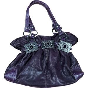 Kathy Van Zeeland Y2K Belted Charm Purple Purse